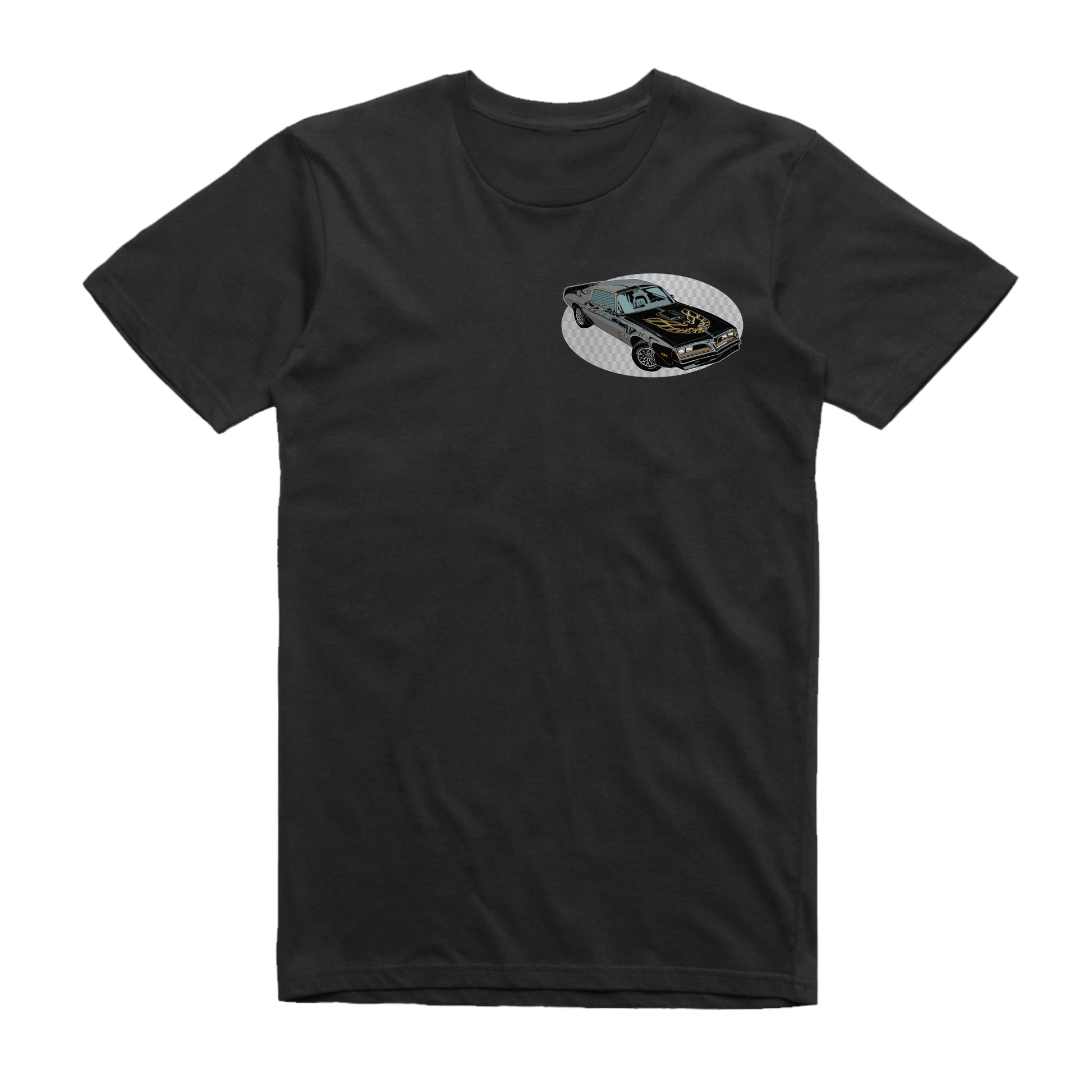 Smokey and the Bandit Pontiac Trans Am Famous Car Chest Logo T-shirt Black / S Famous Car T-Shirt