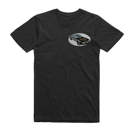 Smokey and the Bandit Pontiac Trans Am Famous Car Chest Logo T-shirt Black / S Famous Car T-Shirt