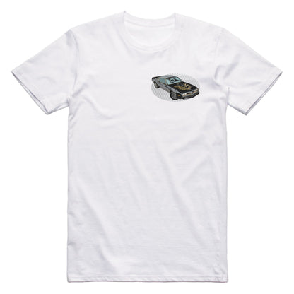 Smokey and the Bandit Pontiac Trans Am Famous Car Chest Logo T-shirt White / S Famous Car T-Shirt