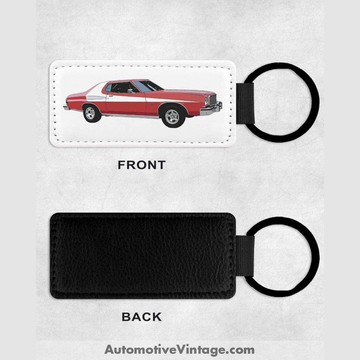 Starsky And Hutch Gran Torino Famous Car Leather Key Chain Keychains