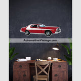 Starsky And Hutch Ford Torino Famous Car Wall Sticker 12 Wide / Matte Finish