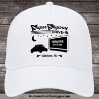 Super Skyway Drive-In Allentown Pennsylvania Drive In Movie Hat White