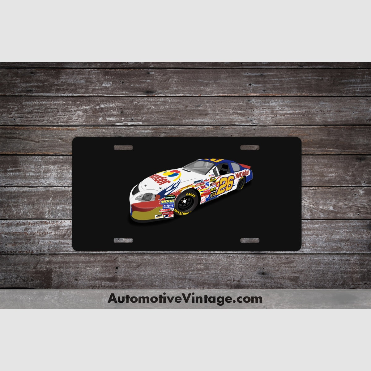 Talladega Nights Wonder Bread Famous Car License Plate Black