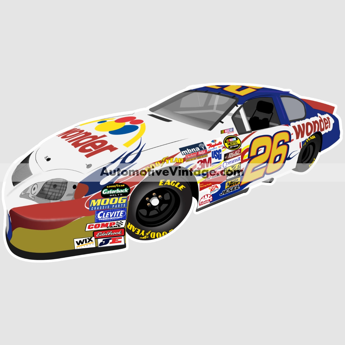 Talladega Nights Wonder Bread Famous Car Wall Sticker