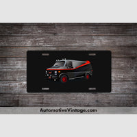 The A Team Gmc Famous Car License Plate Black