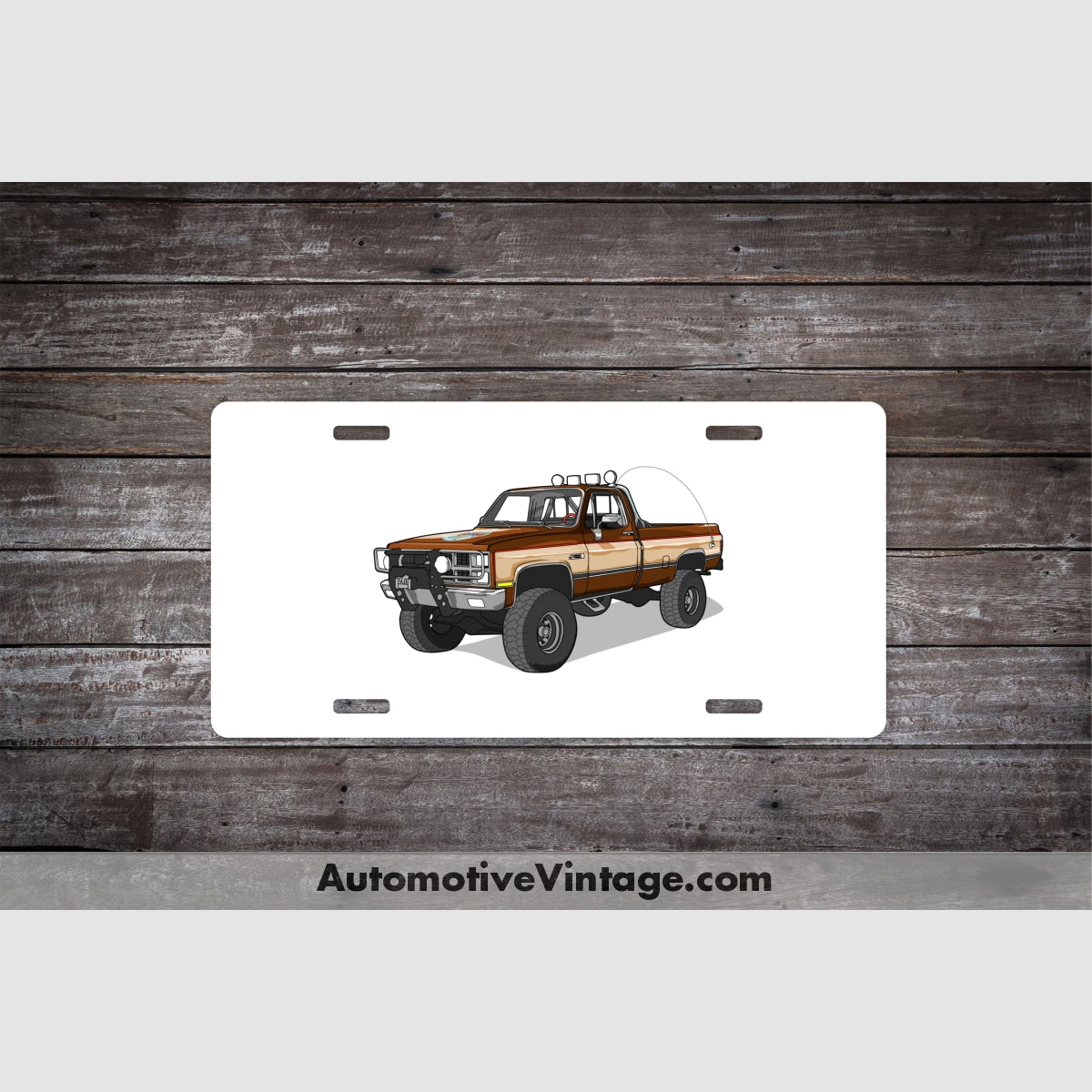 The Fall Guy Gmc Sierra Famous Car License Plate White