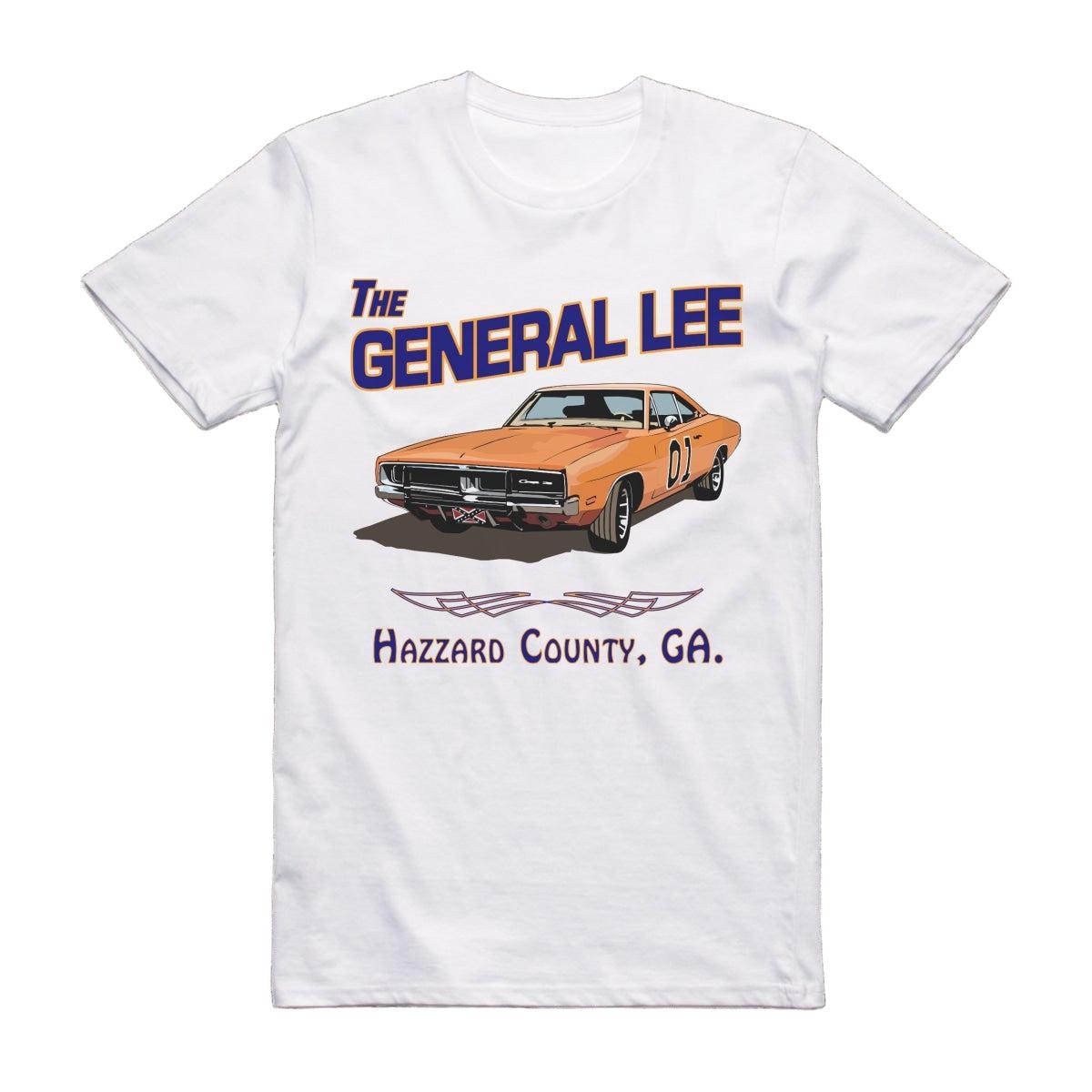 Dukes Of Hazzard The General Lee Television T-Shirt White / S T-Shirt