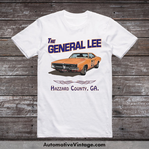Dukes Of Hazzard The General Lee Television T-Shirt White / S T-Shirt