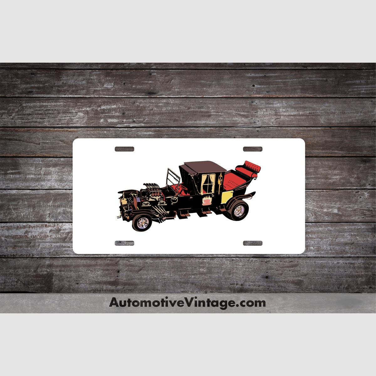 The Munsters Koach Famous Car License Plate White