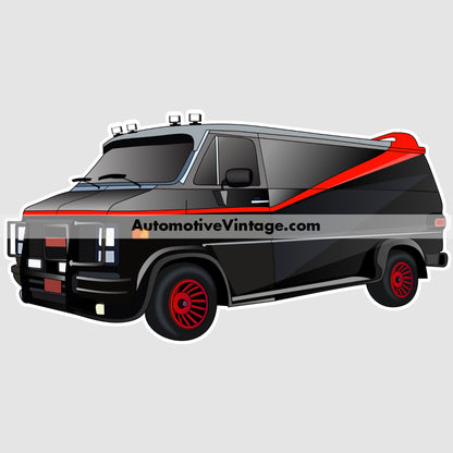 The A Team Gmc Van Famous Car Wall Sticker