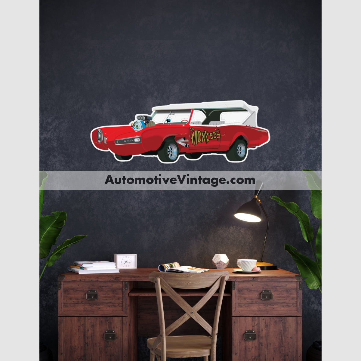 The Monkees Monkeemobile Famous Car Wall Sticker 12 Wide