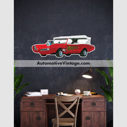 The Monkees Monkeemobile Famous Car Wall Sticker 12 Wide