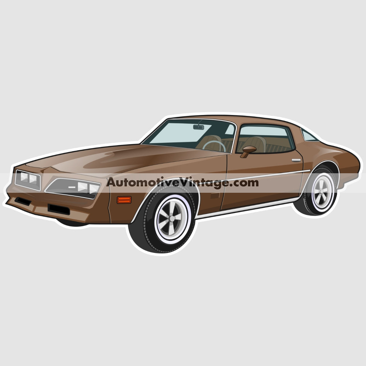 The Rockford Files Pontiac Firebird Famous Car Wall Sticker