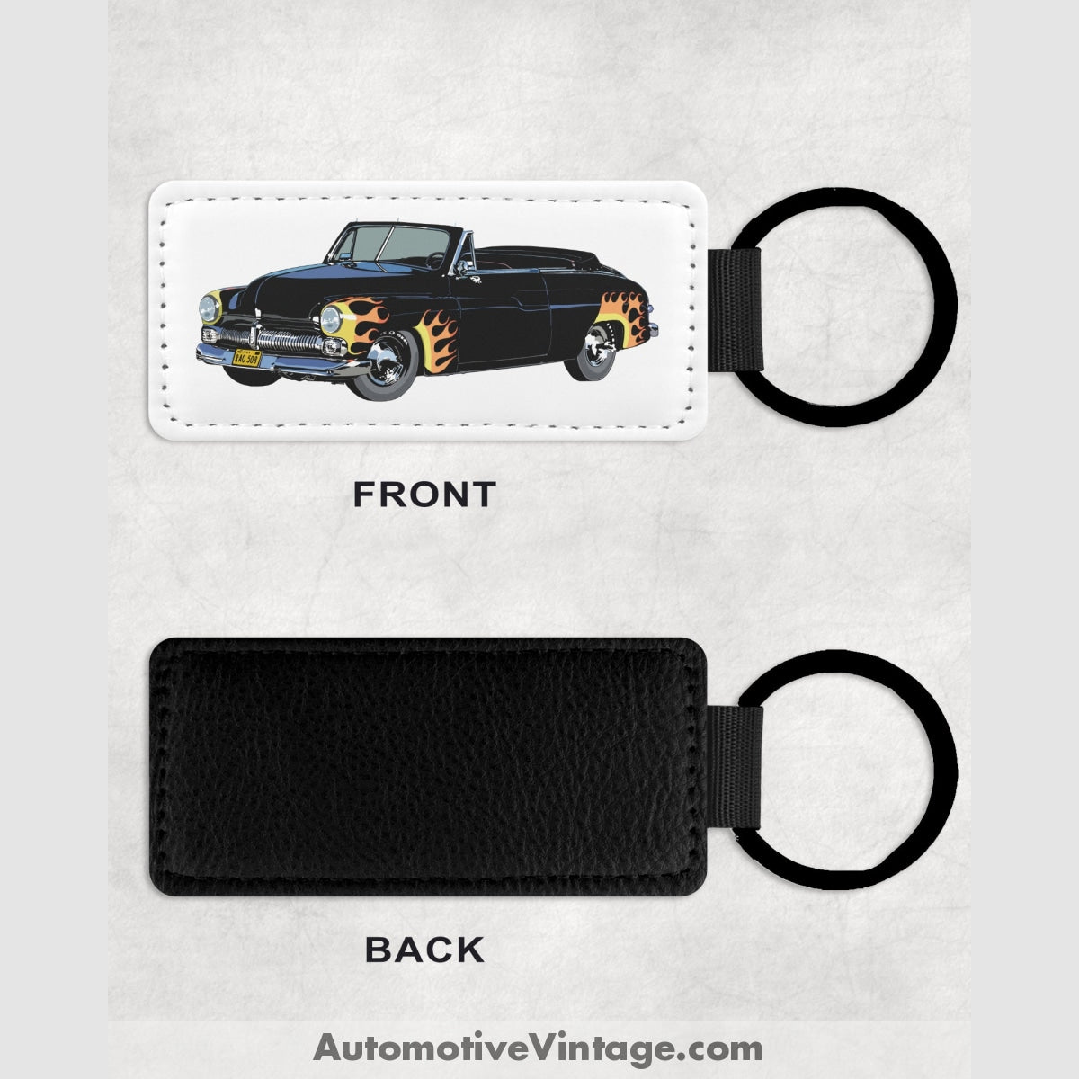 The Scorpions Grease 1949 Merc Famous Car Leather Key Chain Keychains