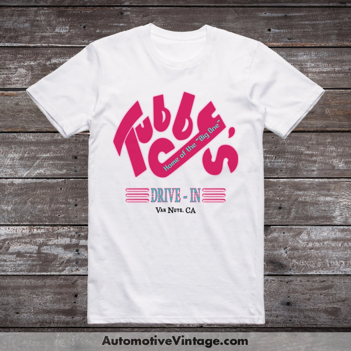 Hollywood Knights Tubbys Drive-In Car Movie T-Shirt White / S T-Shirt