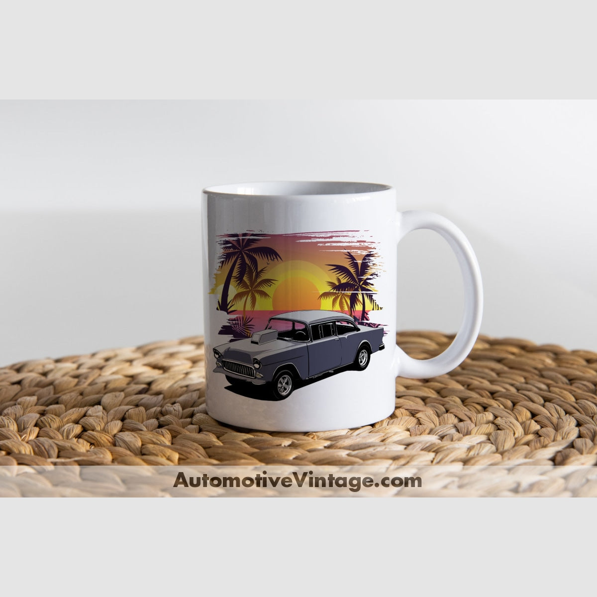 Two Lane Blacktop 1955 Chevy Famous Car Coffee Mug White