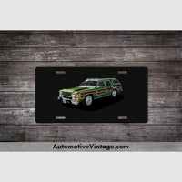 Vacation Family Truckster Famous Car License Plate Black