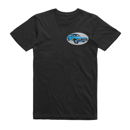Wayne’s World AMC Pacer Famous Car Chest Logo T-shirt Black / S Famous Car T-Shirt