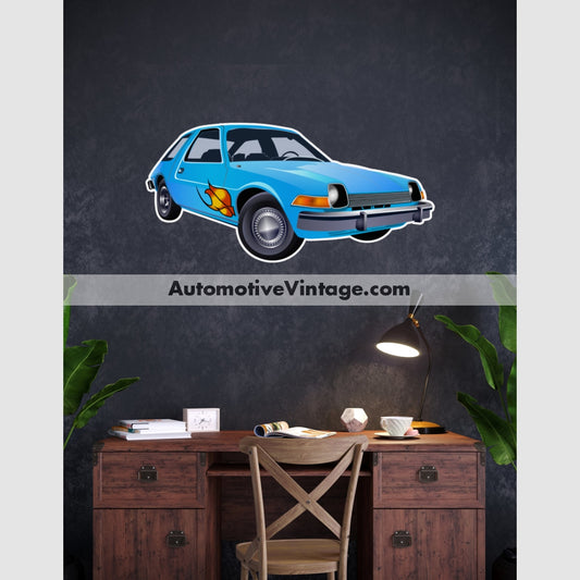 Waynes World Amc Pacer Famous Car Wall Sticker 12 Wide