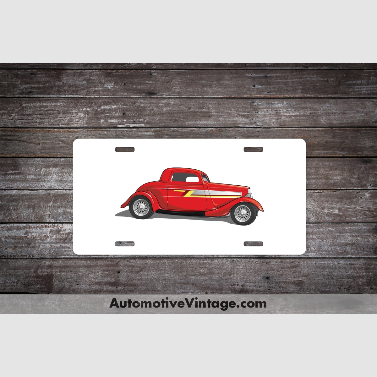 Zz Top 1933 Ford Famous Car License Plate White