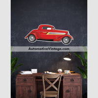 Zz Top Ford Coupe Famous Car Wall Sticker 12 Wide