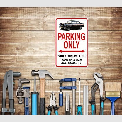 American Graffiti 55 Chevy Bob Falfa Famous Car Metal Parking Sign