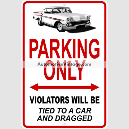 American Graffiti 58 Chevy Steve Bolander Famous Car Metal Parking Sign