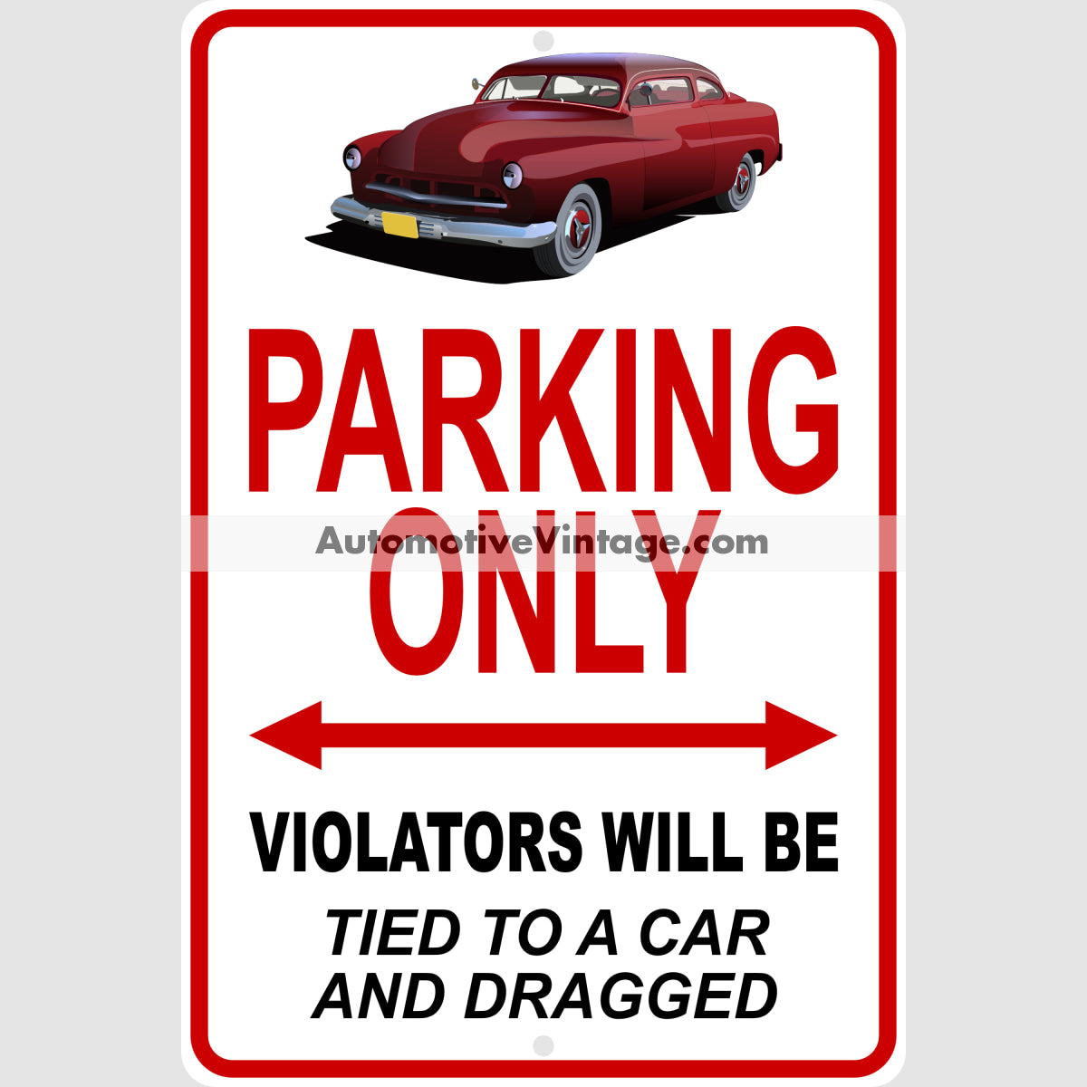 American Graffiti Pharoahs Merc Famous Car Metal Parking Sign