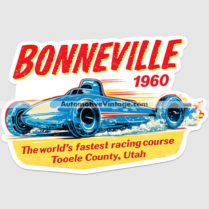 Bonneville Salt Flats 1960 Drag Racing Sticker Sticker Drag Racing Stickers