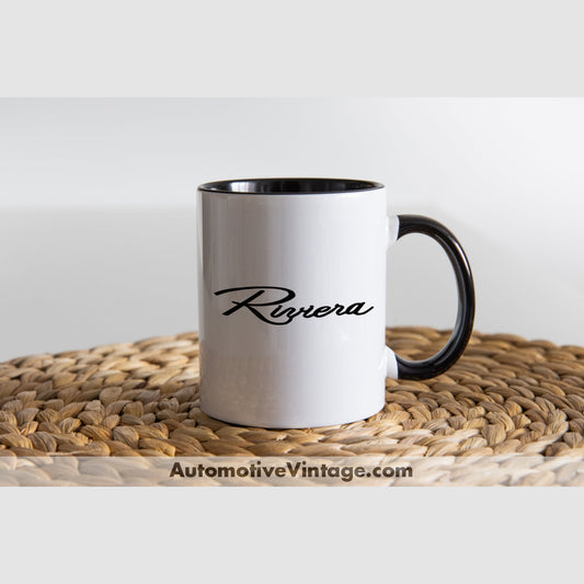 Buick Riviera Coffee Mug Black & White Two Tone Car Model