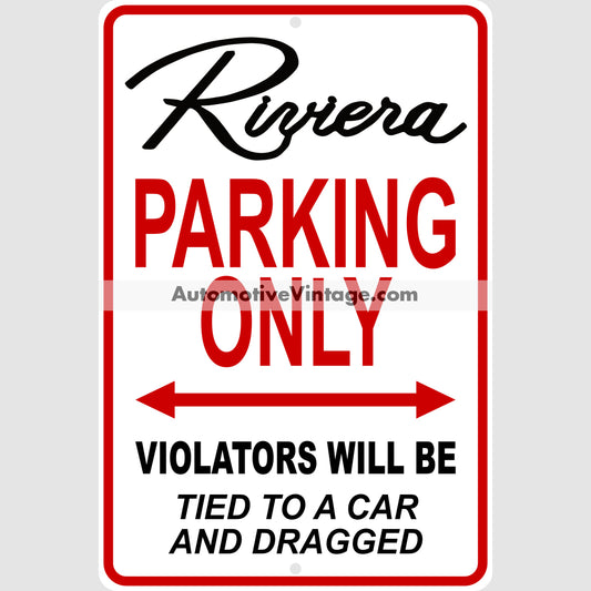 Buick Riviera Parking Metal Sign