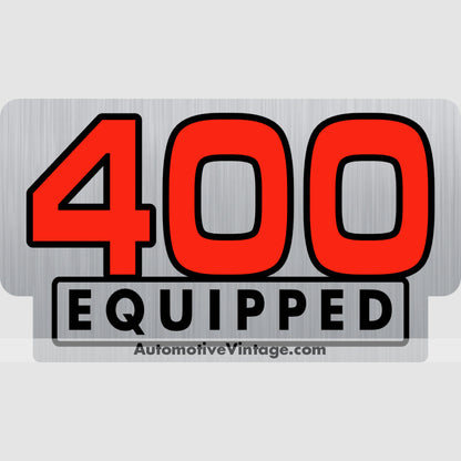 Chevrolet 400 Equipped Engine Size Silver Foil Sticker Stickers