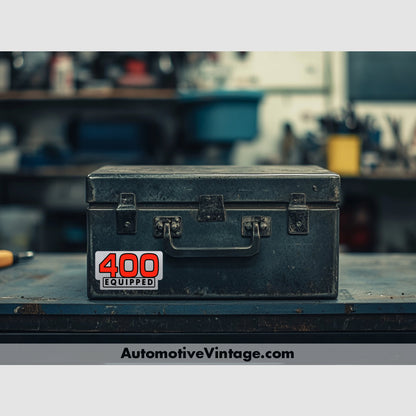 Chevrolet 400 Equipped Engine Size Silver Foil Sticker Stickers