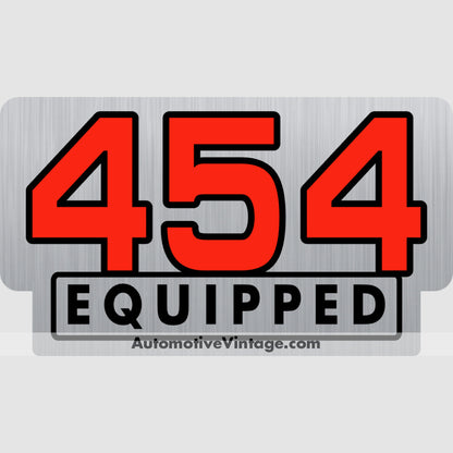 Chevrolet 454 Equipped Engine Size Silver Foil Sticker Stickers
