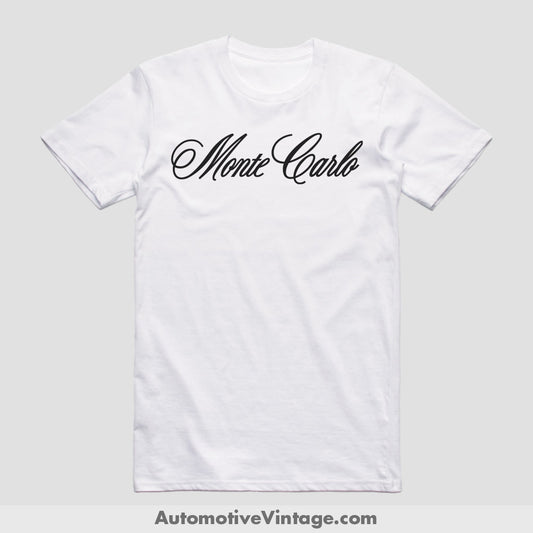 Chevrolet Monte Carlo Classic Car T-Shirt White / S Model T-Shirt