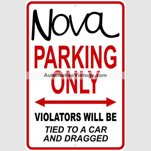 Chevrolet Nova 1966-74 Parking Metal Sign