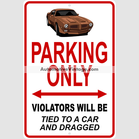 Chips Frank Poncherello Pontiac Firebird Famous Car Metal Parking Sign