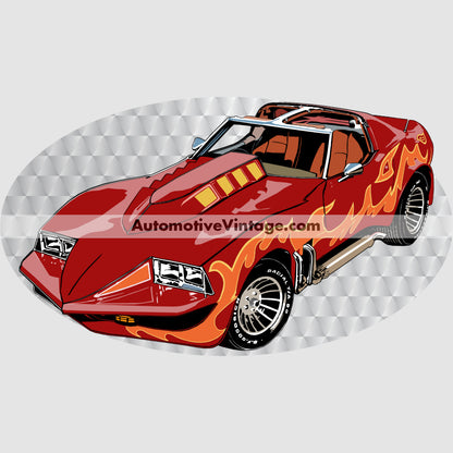 Corvette Summer Famous Car Chest Logo T-shirt Famous Car T-Shirt