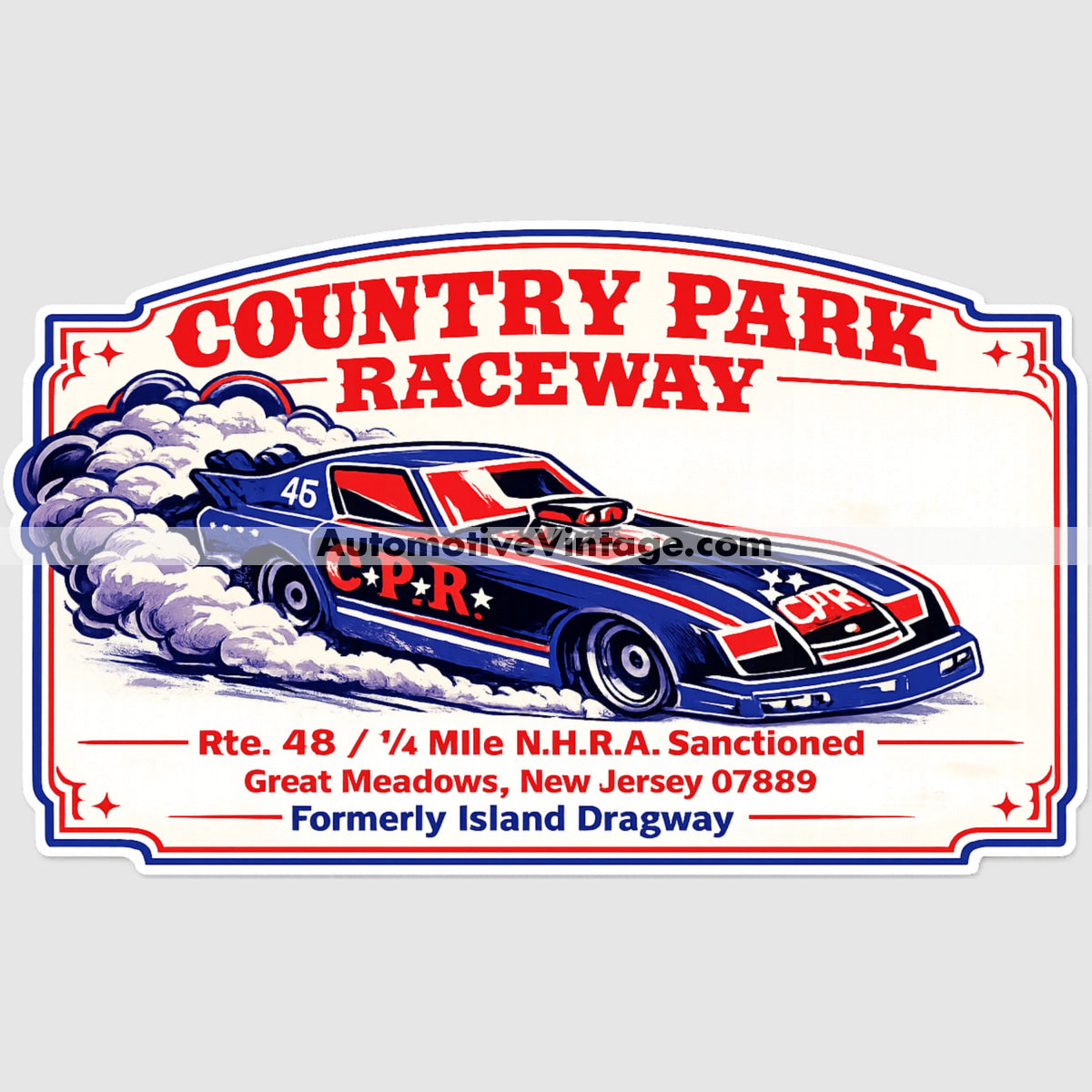 Country Park Raceway Drag Racing Sticker Sticker Drag Racing Stickers