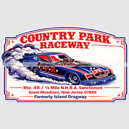 Country Park Raceway Drag Racing Sticker Sticker Drag Racing Stickers
