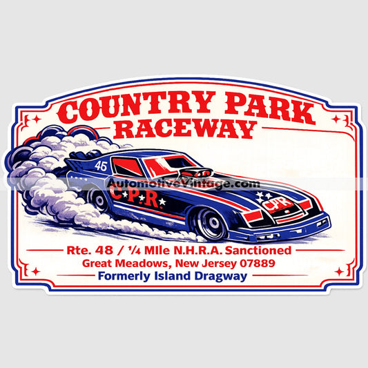 Country Park Raceway Drag Racing Sticker Sticker Drag Racing Stickers