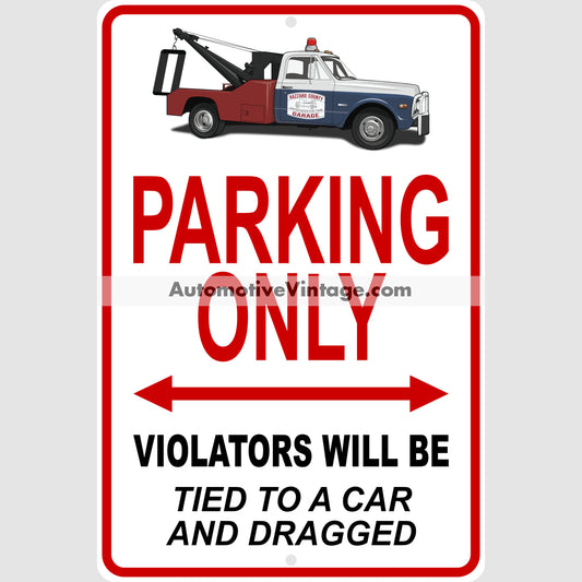 Dukes Of Hazzard Cooter Tow Truck Famous Car Metal Parking Sign