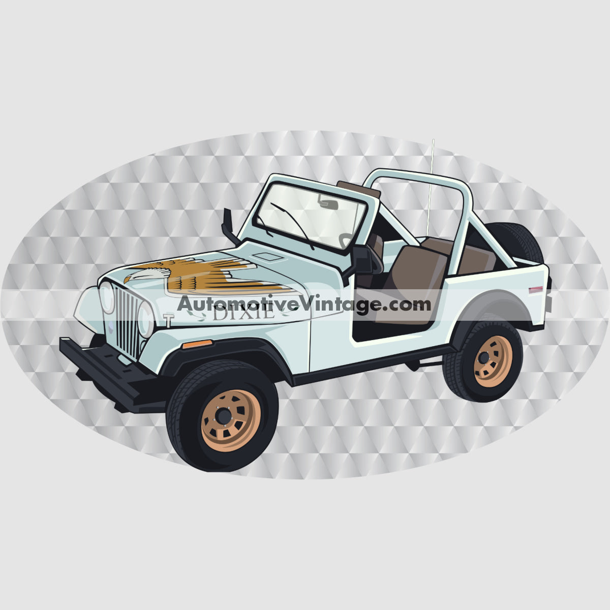 Dukes of Hazzard Daisy Duke Jeep Famous Car Chest Logo T-shirt Famous Car T-Shirt