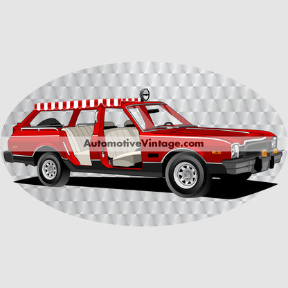 Fantasy Island Plymouth Volare Famous Car Chest Logo T-shirt Famous Car T-Shirt