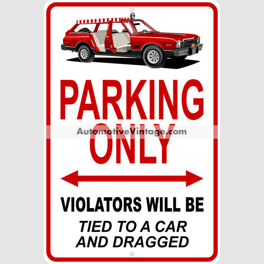 Fantasy Island Plymouth Volare Famous Car Metal Parking Sign