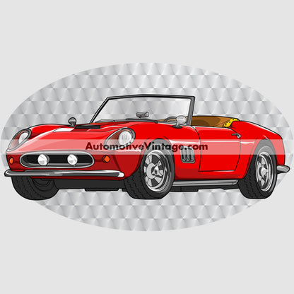 Ferris Bueller Ferrari Famous Car Chest Logo T-shirt Famous Car T-Shirt