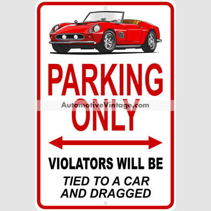 Ferris Bueller Ferrari Famous Car Metal Parking Sign