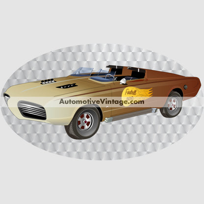 Fireball 500 Plymouth Barracuda Famous Car Chest Logo T-shirt Famous Car T-Shirt