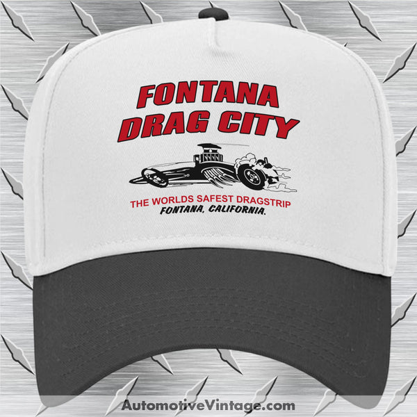 Fontana Drag City Ca Racing Hat Black/White