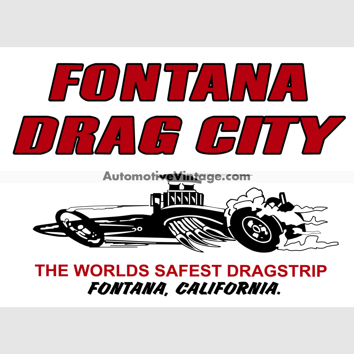 Fontana Drag City Racing Sticker Sticker Drag Racing Stickers